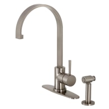 Concord 1.8 GPM Single Hole Kitchen Faucet – Includes Side Spray, and Escutcheon