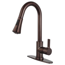 Continental 1.8 GPM Single Hole Pull Down Kitchen Faucet