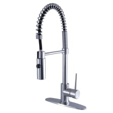 New York 1.8 GPM Single Hole Pre-Rinse Pull Down Kitchen Faucet