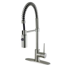 New York 1.8 GPM Single Hole Pre-Rinse Pull Down Kitchen Faucet