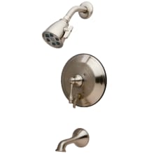 Tub and Shower Trim Package With 1.8 GPM Single Function Shower Head with Lever Handle