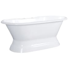 Aqua Eden 66" Free Standing Cast Iron Tub with 7" Faucet Drillings
