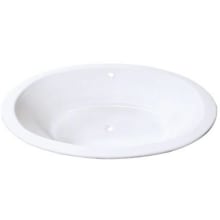 Aqua Eden 65" Drop In Cast Iron Soaking Tub with Center Drain and Overflow