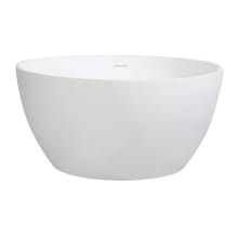 Aqua Eden Acrticstone 45-Inch Round Solid Surface Freestanding Tub with Drain