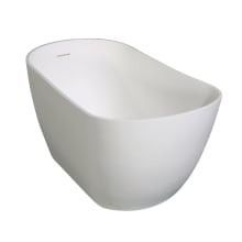 Arcticstone 52" Slipper Solid Surface Freestanding Tub with Drain