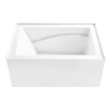 Oriel 48" Three Wall Alcove Acrylic Soaking Tub with Right Drain and Overflow