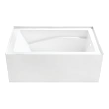 Oriel 54" Three Wall Alcove Acrylic Soaking Tub with Right Drain and Overflow