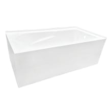 Aqua Eden 60" Three Wall Alcove Acrylic Soaking Tub with Right Drain