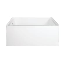 Ambry 48" Three Wall Alcove Acrylic Soaking Tub with Left Drain, and Overflow
