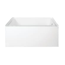 Ambry 48" Three Wall Alcove Acrylic Soaking Tub with Right Drain, and Overflow