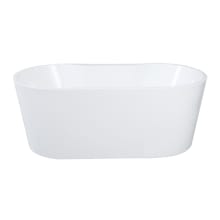 Aqua Eden 51" Free Standing Acrylic Soaking Tub with Center Drain, Drain Assembly and Overflow