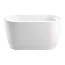 Aqua Eden 59" Free Standing Acrylic Soaking Tub with Reversible Drain, Drain Assembly, and Overflow
