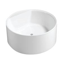 Aqua Eden 53" Free Standing Acrylic Soaking Tub with Center Drain, Drain Assembly, and Overflow