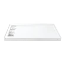 Curacao 59-13/16" x 31-11/16" Rectangular Shower Base with Triple Threshold and Left Drain