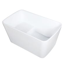 Aqua Eden 51" Free Standing Acrylic Soaking Tub with Reversible Drain, Drain Assembly, and Overflow