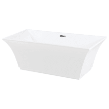 Paris 67" Free Standing Brass Soaking Tub with Center Drain Assembly and Overflow