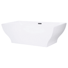 Centurion 67" Free Standing Brass Soaking Tub with Center Drain Assembly and Overflow