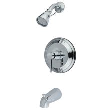 Concord Tub and Shower Trim with Single Function Shower Head and Metal Lever Handle