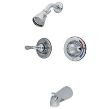 Magellan Tub and Shower Trim with Single Function Shower Head, Metal Lever Handles and Valve