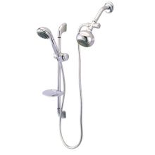 Personal Hand Shower with Fixed Shower Head, Diverter, Slide Bar and Soap Dish