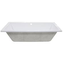 60" Drop In Acrylic Soaking Tub with Overflow