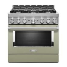 36 Inch Wide 5.1 Cu. Ft. Free Standing Gas Range with Three-Level Convertible Grates