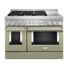 48 Inch Wide 6.3 Cu. Ft. Free Standing Gas Range with Three-Level Convertible Grates