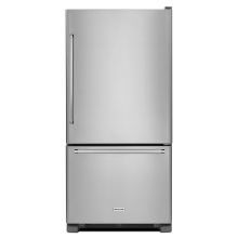 33 Inch Wide 22.1 Cu. Ft. Energy Star Rated Bottom Freezer Refrigerator with ExtendFresh and Metal Wine Rack