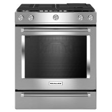 30 Inch Wide 7.1 Cu. Ft. Slide-In Dual Fuel Range with Baking Drawer