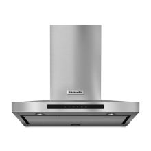 600 CFM 30 Inch Wide Stainless Steel Wall-Mount Range Hood with Built-In Blower and Electronic Controls