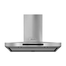 600 CFM 36 Inch Wide Stainless Steel Wall-Mount Range Hood with Built-In Blower and Electronic Controls