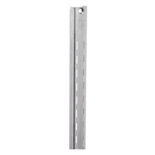 85 Series 48" Tall Anochrome Double Slot-Track Steel Shelf Standard