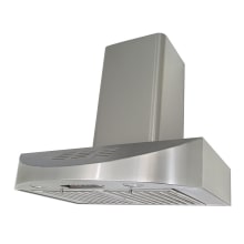150 - 400 CFM 30 Inch Wide Stainless Steel Wall Mounted Range Hood with QuietMode from the Brillia Collection
