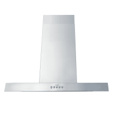 280 - 680 CFM 30 Inch Wide Stainless Steel Island Range Hood with LED Lighting from the Brillia Collection