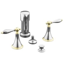 Finial Traditional Deck Mounted Bidet Faucet with UltraGlide Technology - Includes Brass Pop-Up Drain Assembly