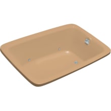 Bancroft Collection 66" Drop In BubbleMassage Bath Tub with Chromatherapy Reversible Drain, Integral Heater and 122 Air Jets