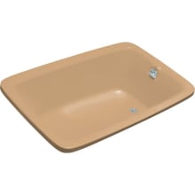Bancroft Collection 66" Drop In BubbleMassage Bath Tub with Reversible Drain, Integral Heater and 122 Air Jets