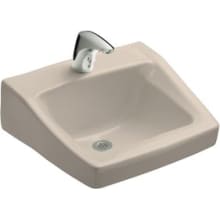 Chesapeake 21" Wall Mounted Bathroom Sink with 1 Hole Drilled and Overflow