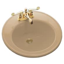 Brookline 14" Drop In Bathroom Sink with 2 Holes Drilled and Overflow