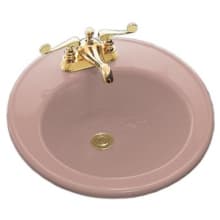 Brookline 14" Drop In Bathroom Sink with 4 Holes Drilled and Overflow