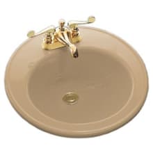 Brookline 19" Drop In Bathroom Sink with 3 Holes Drilled and Overflow