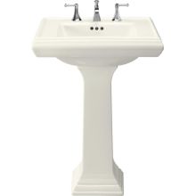 27" Widespread Fireclay Bathroom Sink with Overflow and 3 Pre Drilled Faucet Holes from the Memoirs Collection