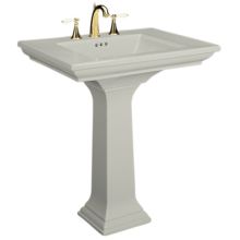Memoirs pedestal lavatory with single-hole faucet drilling