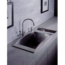 Swerve single-basin self-rimming kitchen sink