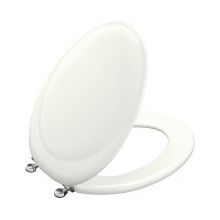 Revival Elongated Closed-Front Toilet Seat with Polished Chrome Hinges