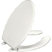 Lustra Elongated Open-Front Toilet Seat with Anti-Microbial Agent