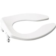 Lustra Elongated Open-Front Toilet Seat with Check Hinge and Anti-Microbial Agent