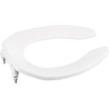 Lustra Elongated Open-Front Toilet Seat with Self-Sustaining Check Hinge