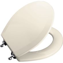 Triko Round Closed-Front Toilet Seat with Polished Chrome Hinges