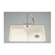Carrizo 33" Single Basin Under-Mount Enameled Cast-Iron Kitchen Sink